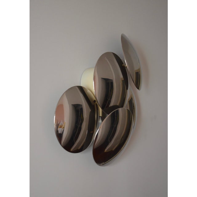 Large Chrome Model 340/5 5-Disc Wall Sconce from Reggiani, Italy, 1970s For Sale - Image 14 of 18