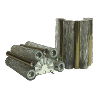 Brass and Glass Wall Lamps from Kaiser, 1960s, Set of 2 For Sale