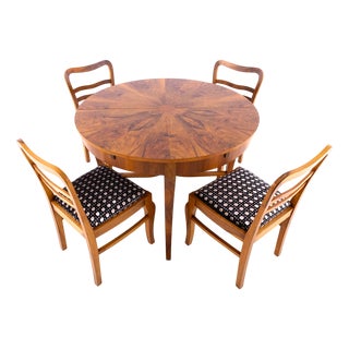 Polish Art Deco Dining Set, 1930s, Set of 5 For Sale