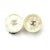 Contemporary Chanel Vintage Silver CC Ivory Resin Glitter Clip on Earrings - 2 Pieces For Sale - Image 3 of 4