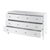 Spritely Home Accent Furniture Nora 60 in W. Rectangular Wood 6 Drawer Dresser, White For Sale - Image 4 of 9
