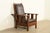 Charles Limbert Lifetime Furniture Antique Mission Oak Arts & Crafts Reclining Morris Lounge Chair, Circa 1910 For Sale - Image 4 of 15