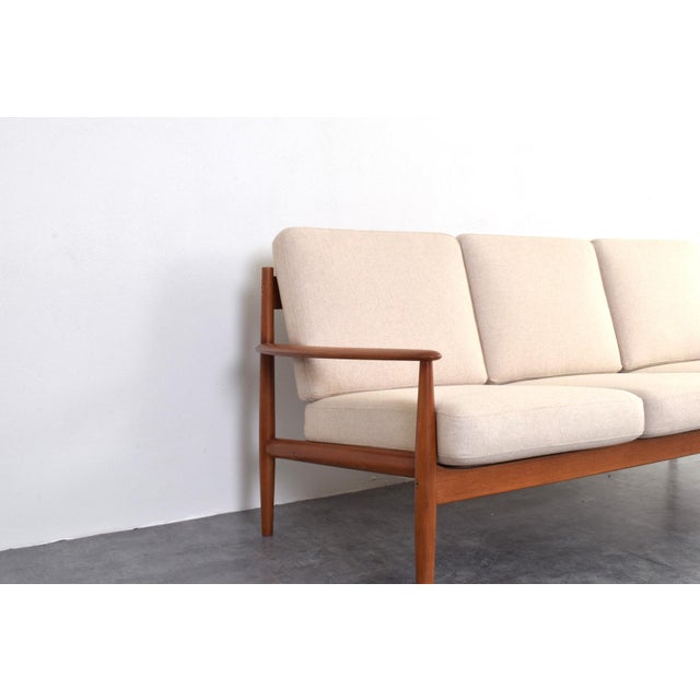 Mid-Century Danish Teak and Wool Sofa by Grete Jalk for France & Søn, 1960s For Sale - Image 11 of 17