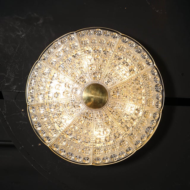 Mid-Century Modern Mid-Century Modernist Flush Mount Chandelier by Carl Fagerlund for Orrefors For Sale - Image 3 of 16