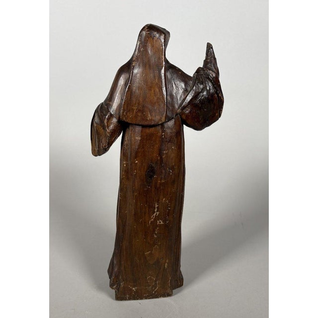 Sculpture, Saint Anne or Saint Bridget, 17th century - 46 cm - Wood For Sale - Image 4 of 6