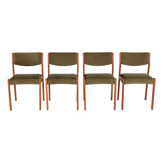 Danish Teak Dining Chairs, 1960s, Set of 4 For Sale
