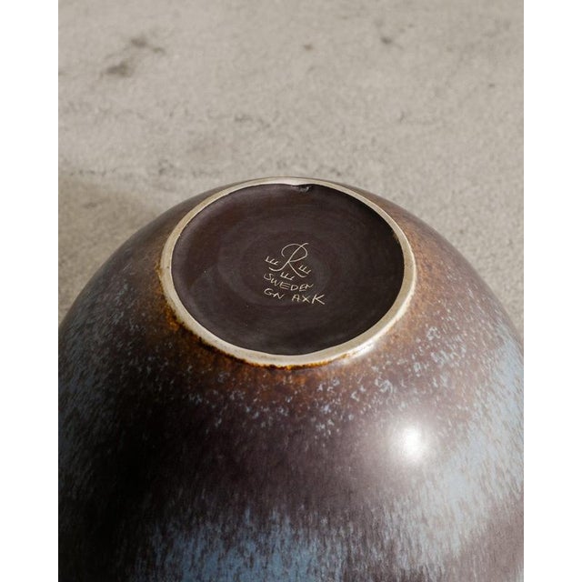 1950s Large Mid-Century Swedish Axk Ceramic Bowl by Gunnar Nylund for Rörstrand, 1950s For Sale - Image 5 of 6