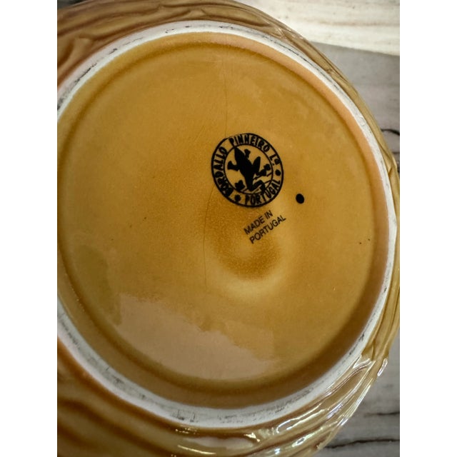 Bordallo Pinheiro Bordallo Pinheiro Portugal Pinecone Jardiniere For Sale - Image 4 of 5