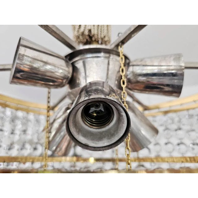 Mid-Century Modern Crystal Chandelier attributed to Bakalowits, Austria, 1960s For Sale - Image 9 of 13