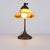 Vintage Desk Lamp in Wrought Iron with Yellow Frosted Glass Shade, 1930s For Sale - Image 3 of 11