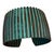 Metal Vintage Copper and Teal Ribbed Cuff For Sale - Image 7 of 7