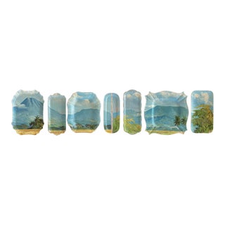 "Blue Horizon" - Original Wall Art Composition of Decorative Plates and Painting For Sale
