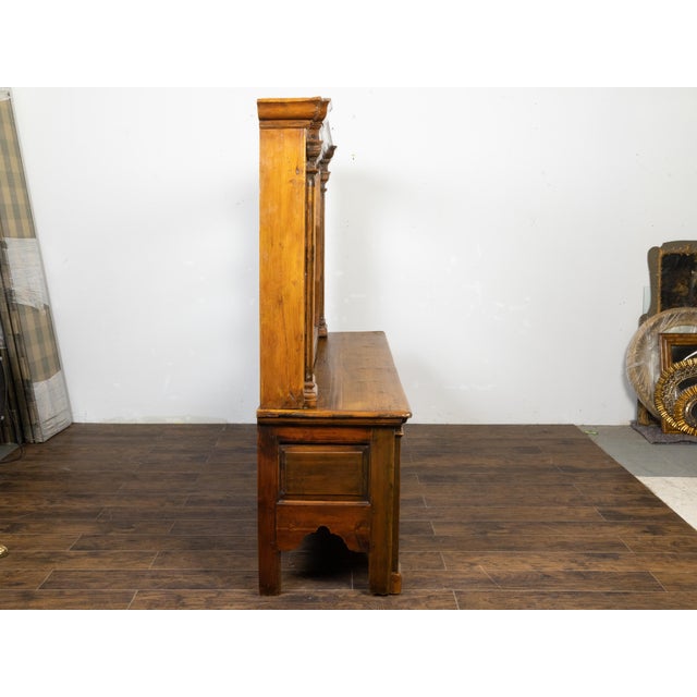 Brown English Georgian Period 1800s Pine Dresser with Open Shelves and Drawers For Sale - Image 8 of 12