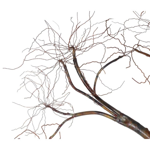 Brutalist Wall Hanging Tree Sculpture Signed Illegibly After Jere C 1970's For Sale In New York - Image 6 of 10