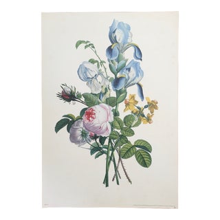 1990s Dutch Multi Floral Bouquet Lithograph Commissed by Kew Garden's, London, England. For Sale
