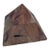 Brutalist Solid Wood Pyramid Sculpture For Sale