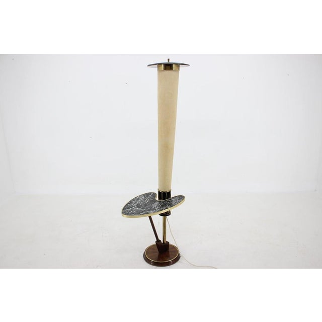 Gold Mid-Century Floor Lamp, France, 1960s For Sale - Image 8 of 18