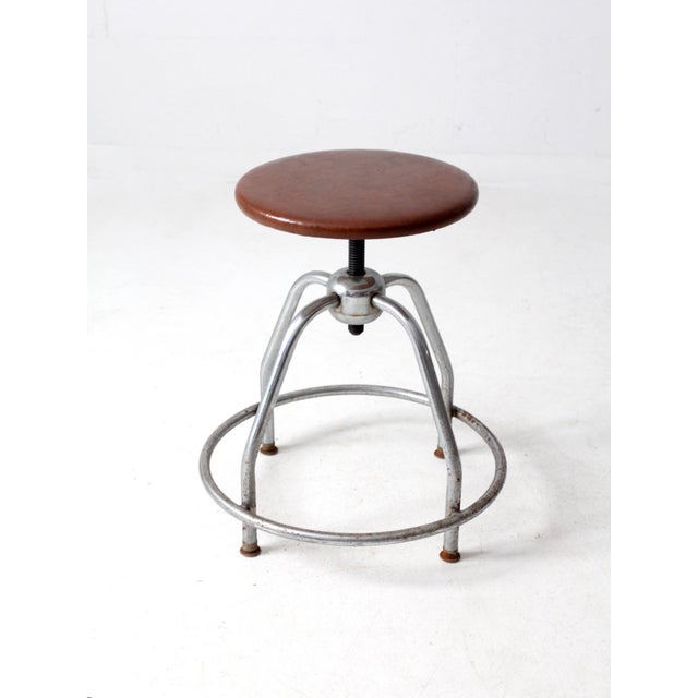 Mid 20th Century Mid Century Swivel Seat Stool For Sale - Image 5 of 12