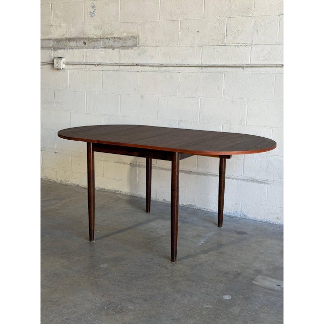 Rosewood Dining Table Extendable Draw Round Leaf Denmark Mid-Century Modern 1960s For Sale - Image 11 of 13