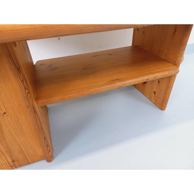 Vintage Rectangular Oval Modernist Coffee Table in Pine, 1970s For Sale - Image 10 of 18