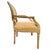 Late 20th Century French Louis XVI Medallion Back Armchair With Crème-Peinte Distressed Finish For Sale - Image 5 of 17
