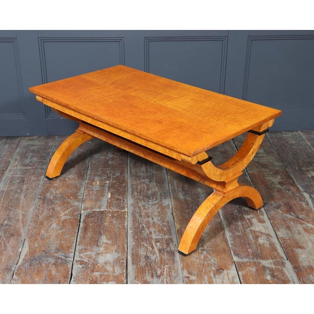 Art Deco Sycamore and Karelian Birch Coffee Table, 1950 For Sale - Image 9 of 16