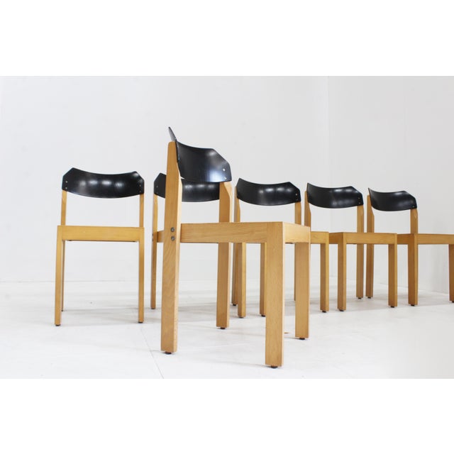 Vintage Stackable Dining Chairs, 1970s, Set of 6 For Sale - Image 4 of 11