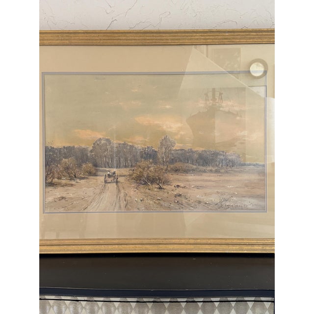 Antique 1891 Harvey Otis Young Watercolor Painting, 30"x41" Framed Colorado Western Landscape, Signed 19th Century Fine Art, From Art Works For Sale - Image 4 of 11