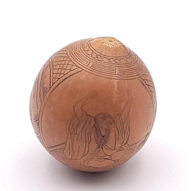 Seed Pod Etched With a Poem and Design, 19th Century For Sale In San Francisco - Image 6 of 8