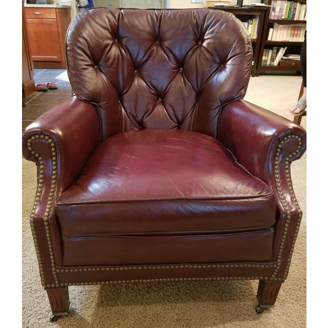 Chestfield Rounded Back Club Burgundy Leather Lounge Chair ...