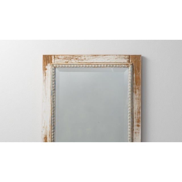 19th Century France Cream Wood Mirror For Sale - Image 9 of 11