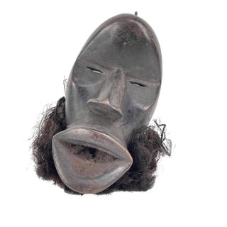 Early 20th Century Dan Passport Mask with Beard Côte d'Ivoire For Sale