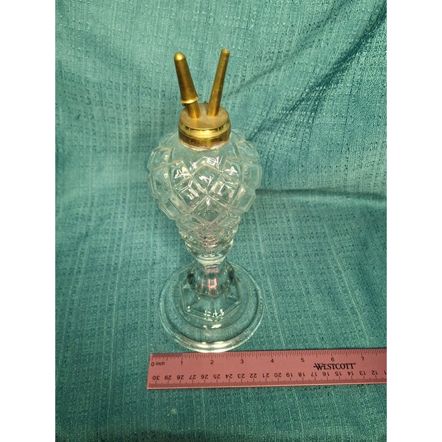 Mid 19th Century Patrick Slane South Boston Inverted Diamond Fluid Lamp C. 1850 American Glass Co For Sale - Image 5 of 6