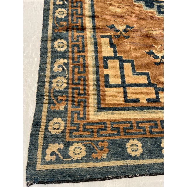 Antique Chinese Floral Design Rug For Sale In Los Angeles - Image 6 of 9