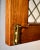 English Regency Mahogany Bookcase China Cabinet With Brass Lattice Doors For Sale - Image 11 of 12