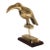 Vintage Brass Tucan Bird Sculpture Mounted on Wood Base. For Sale