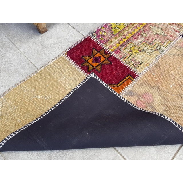 Tan Colour Oushak Mid 20th CenturyRunner For Sale - Image 6 of 10