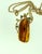 Natural Amber Tsavorite and Yellow Sapphire Necklace / Pin 18 Karat Yellow Gold For Sale - Image 16 of 18