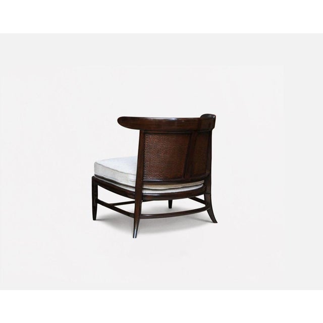 John Lubberts & Lambert Mulder for Tomlinson Slipper Chair, Cane, Walnut, 1950 For Sale In Dallas - Image 6 of 6