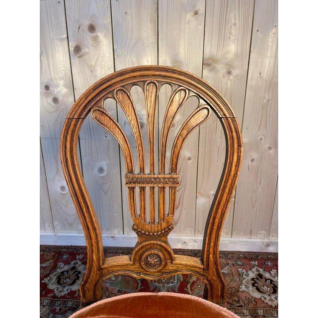 Louis XVI Oak Hot Air Balloon Chairs, Set of 6 For Sale - Image 3 of 10