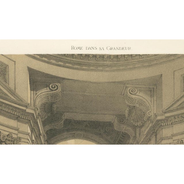 Black Benoist, Rome Church Interior, Santa Maria Degli Angeli, 1869, Print For Sale - Image 8 of 9
