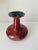Red and black glaze vintage Mid- Century Modern studio vase with handles Made in the 1980s Excellent condition, no chips...