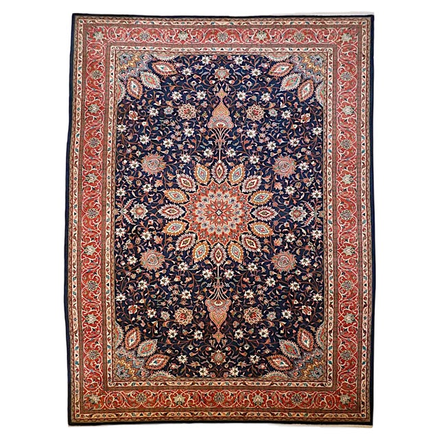 Sarough Mahallat Rug, 1970s For Sale