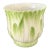 1995 Tiffany & Co. Italian Green & White Leaf Ceramic Cachepot Planter For Sale