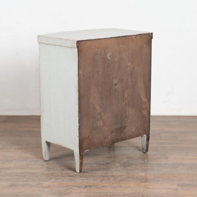 19th Century Gray Danish Bow Front Small Chest of Three Drawers or Nightstand For Sale - Image 13 of 13