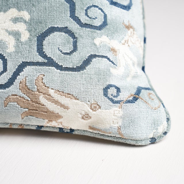This pillow features Bixi Velvet with a self-welt finish. Inspired by chinoiserie motifs, this fabulous, fantastical...