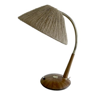 Vintage Scandinavian Table Lamp in Teak from Temde, 1960s For Sale