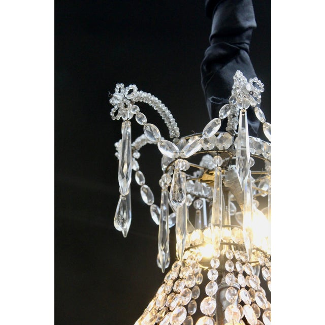 Antique French Chandelier in Crystal, 1800s For Sale - Image 10 of 16