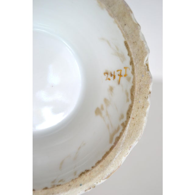 Late 19th Century Snake Handle Porcelain Vase With Hand Painted Flowers and Gold Decoration Jacob Petit Manner For Sale - Image 11 of 12