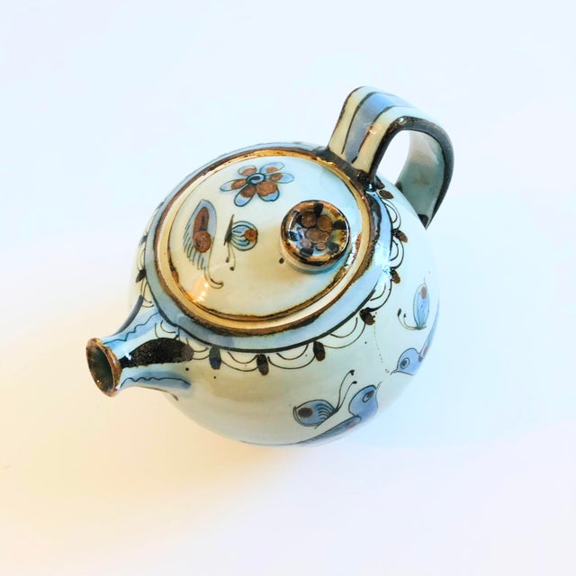 Folk Art Ken Edwards Tonala Pottery Teapot For Sale - Image 3 of 10